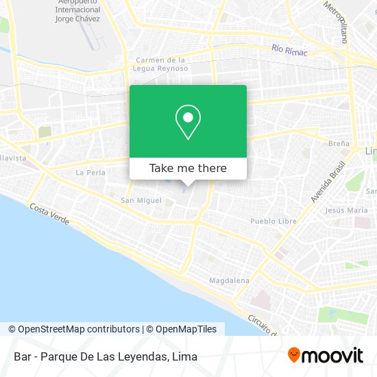 Bar - Parque De Las Leyendas map