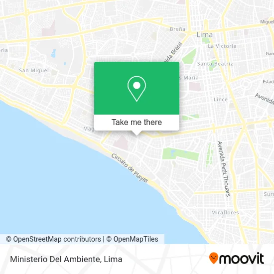 Ministerio Del Ambiente map
