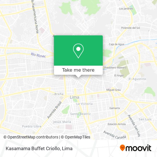 Mapa de Kasamama Buffet Criollo