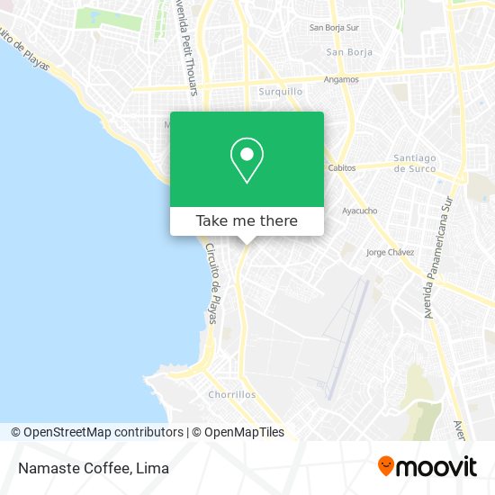 Namaste Coffee map