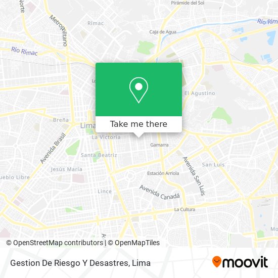 Gestion De Riesgo Y Desastres map