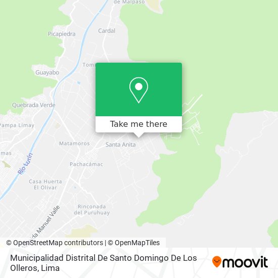 Mapa de Municipalidad Distrital De Santo Domingo De Los Olleros