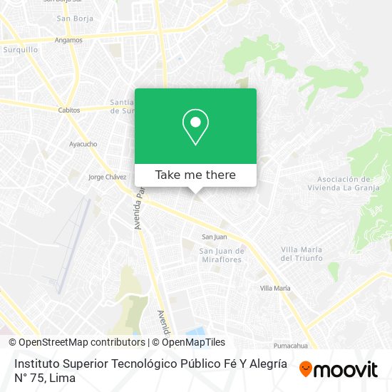 Instituto Superior Tecnológico Público Fé Y Alegría N° 75 map