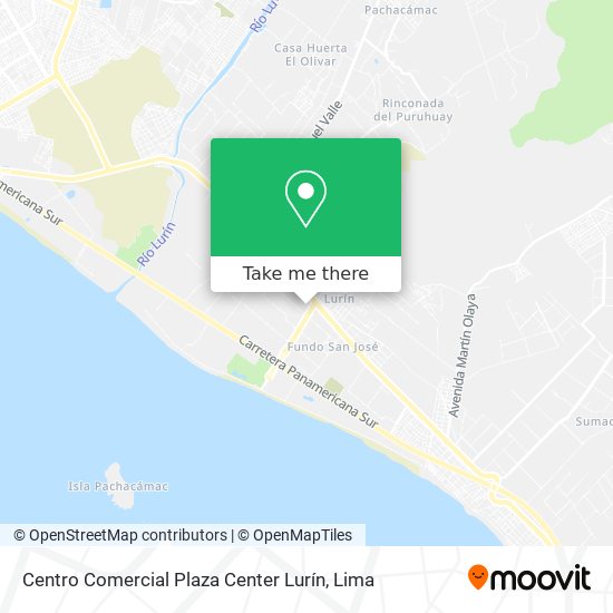 Mapa de Centro Comercial Plaza Center Lurín