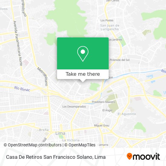 Casa De Retiros San Francisco Solano map