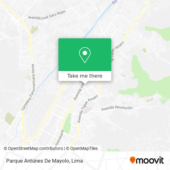 Mapa de Parque Antúnes De Mayolo