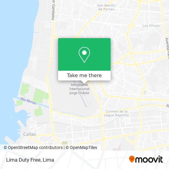 Lima Duty Free map