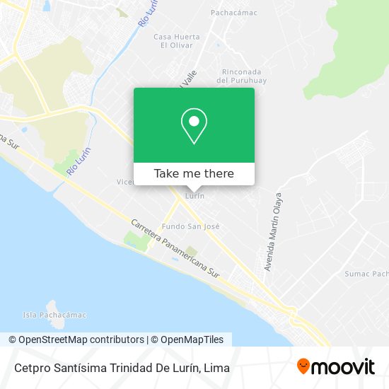Cetpro Santísima Trinidad De Lurín map