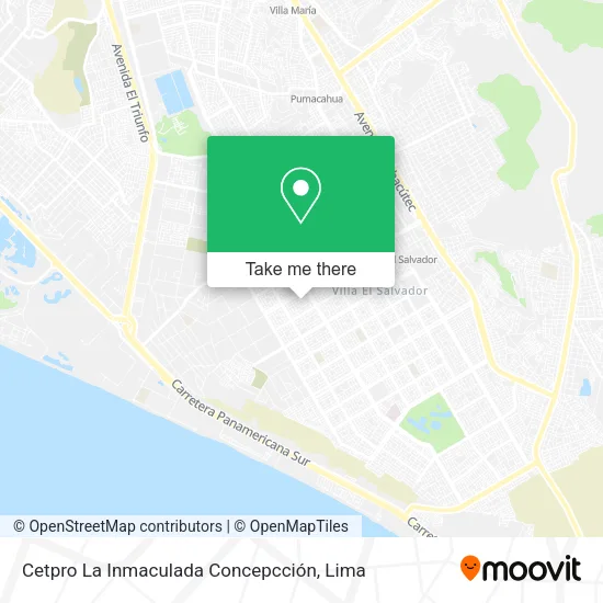 Mapa de Cetpro La Inmaculada Concepcción