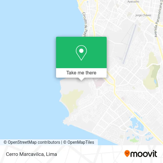 Cerro Marcavilca map