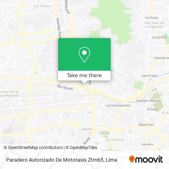 Paradero Autorizado De Mototaxis Ztm65 map