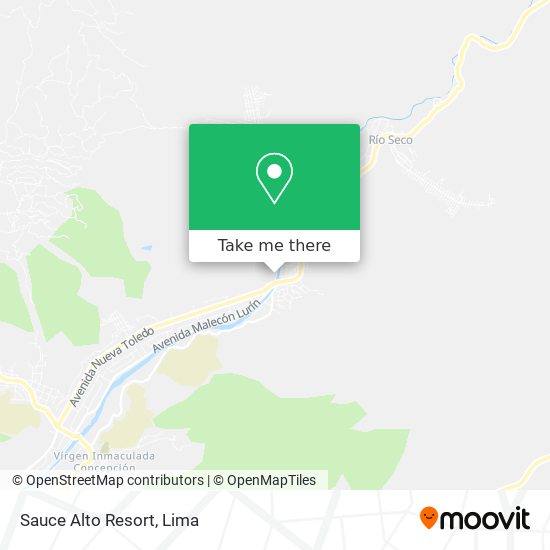 Sauce Alto Resort map