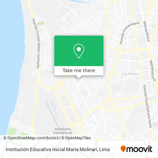 Mapa de Institución Educativa Inicial María Molinari