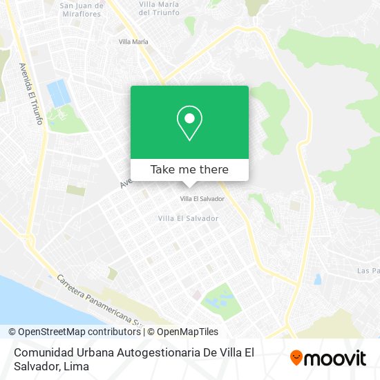 Comunidad Urbana Autogestionaria De Villa El Salvador map