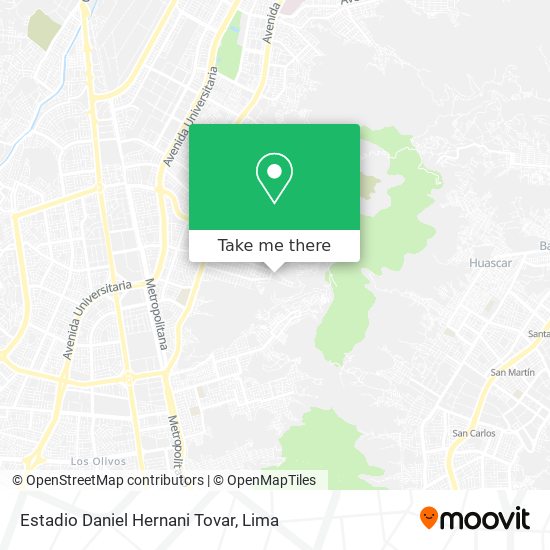 Estadio Daniel Hernani Tovar map