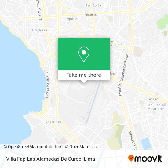 Mapa de Villa Fap Las Alamedas De Surco