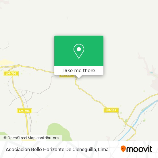 Mapa de Asociación Bello Horizonte De Cieneguilla