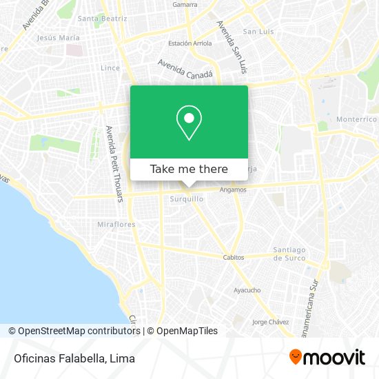 Mapa de Oficinas Falabella