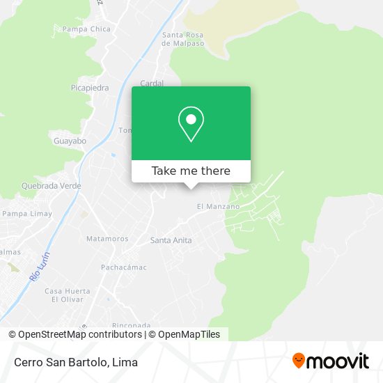 Cerro San Bartolo map