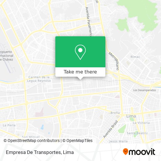 Mapa de Empresa De Transportes
