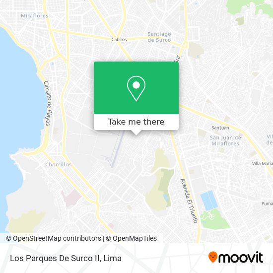 Mapa de Los Parques De Surco II