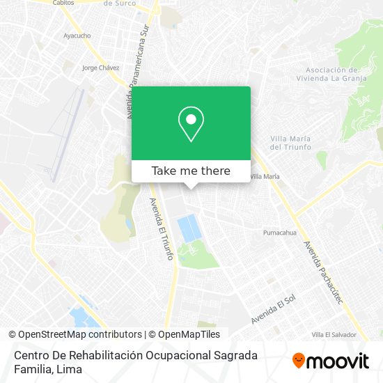 Centro De Rehabilitación Ocupacional Sagrada Familia map