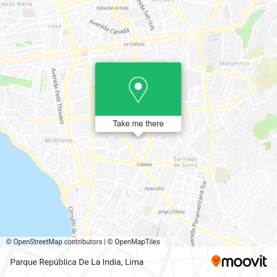 Parque República De La India map