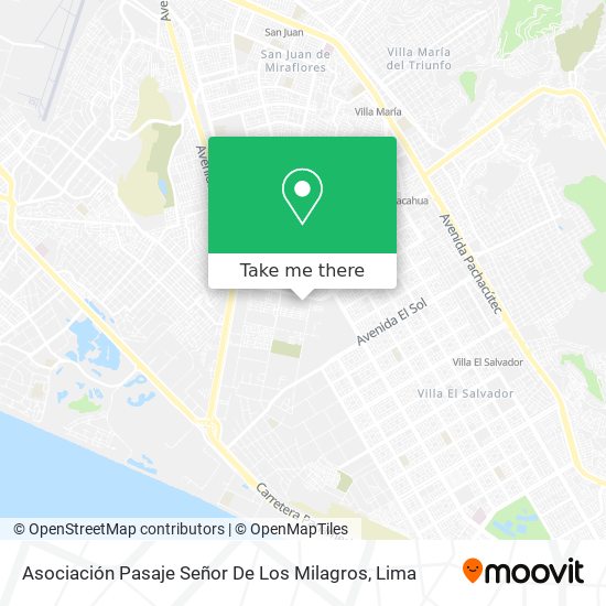 Mapa de Asociación Pasaje Señor De Los Milagros