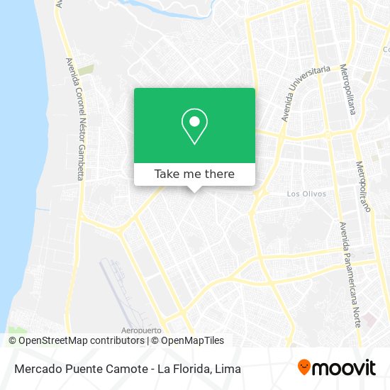 Mapa de Mercado Puente Camote - La Florida