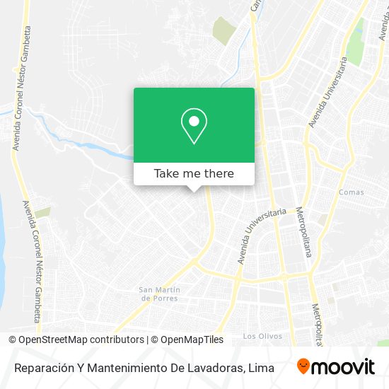 Reparación Y Mantenimiento De Lavadoras map