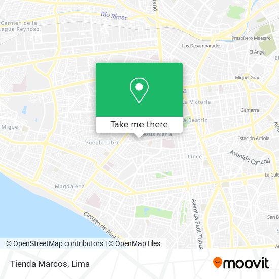 Tienda Marcos map