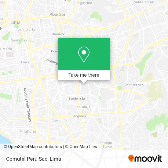 Comutel Perú Sac map