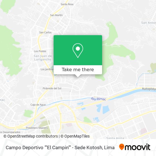 Campo Deportivo ""El Campin"" - Sede Kotosh map