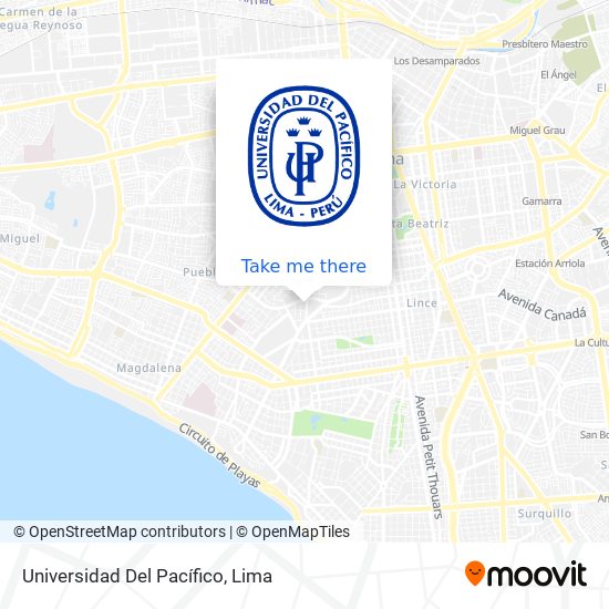 Universidad Del Pacífico map