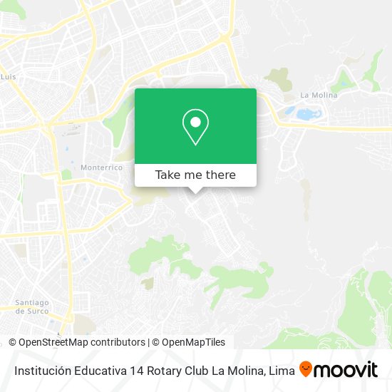 Institución Educativa 14 Rotary Club La Molina map