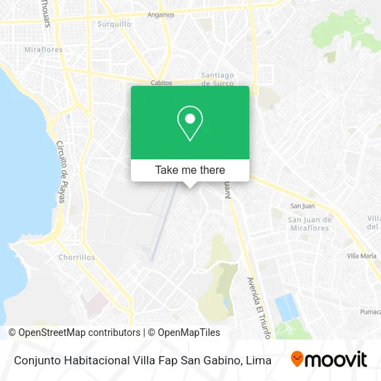 Mapa de Conjunto Habitacional Villa Fap San Gabino