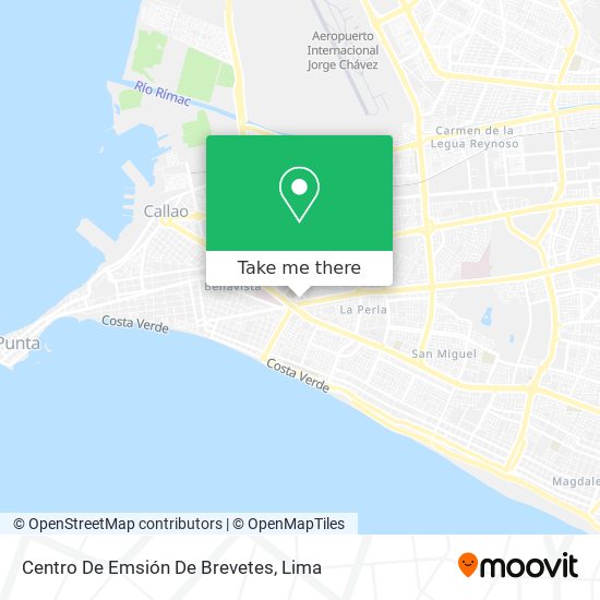 Centro De Emsión De Brevetes map