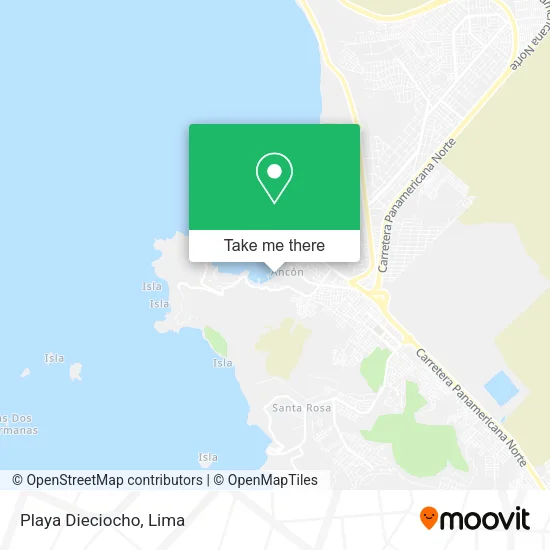 Mapa de Playa Dieciocho