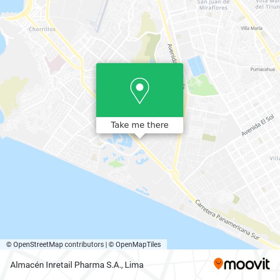 Almacén Inretail Pharma S.A. map