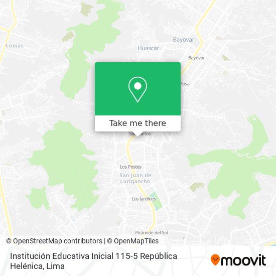 Mapa de Institución Educativa Inicial 115-5 República Helénica