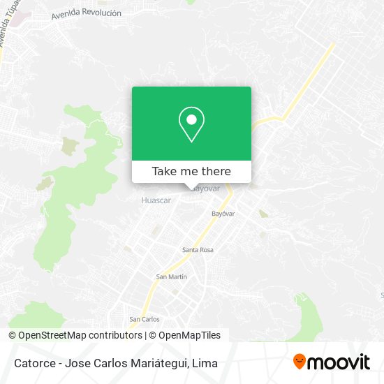 Catorce - Jose Carlos Mariátegui map