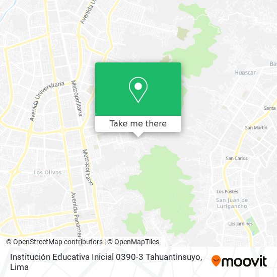 Mapa de Institución Educativa Inicial 0390-3 Tahuantinsuyo