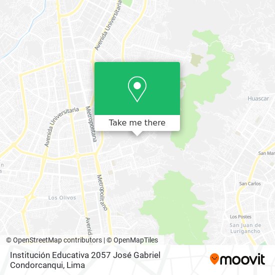 Institución Educativa 2057 José Gabriel Condorcanqui map