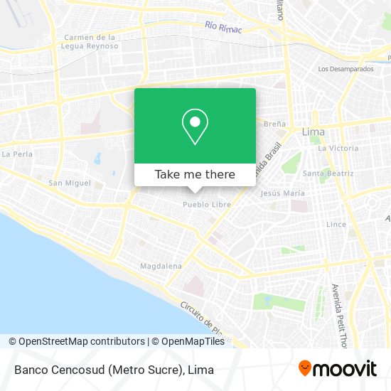 Banco Cencosud (Metro Sucre) map
