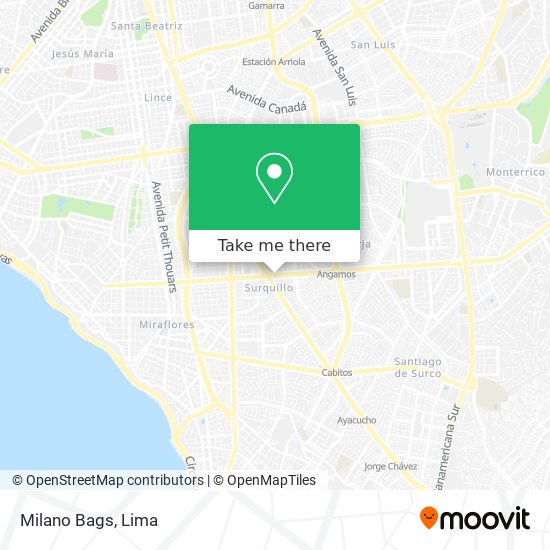 Milano Bags map