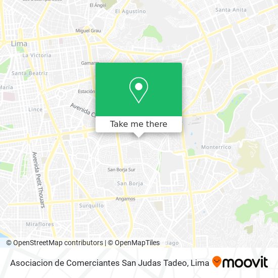 Mapa de Asociacion de Comerciantes San Judas Tadeo