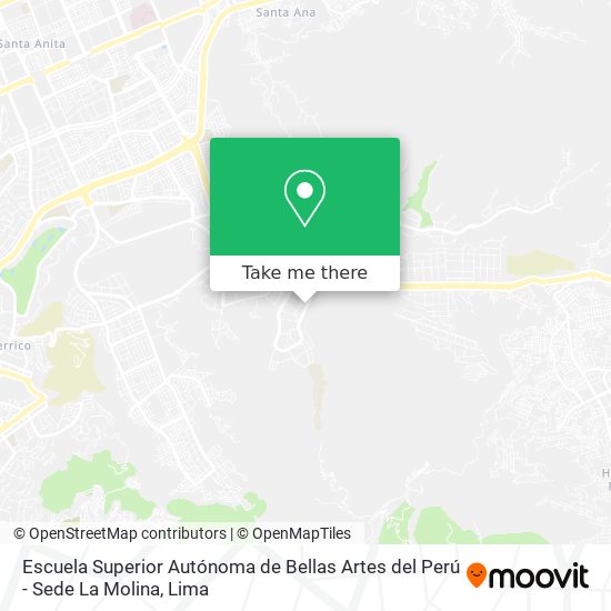 Mapa de Escuela Superior Autónoma de Bellas Artes del Perú - Sede La Molina