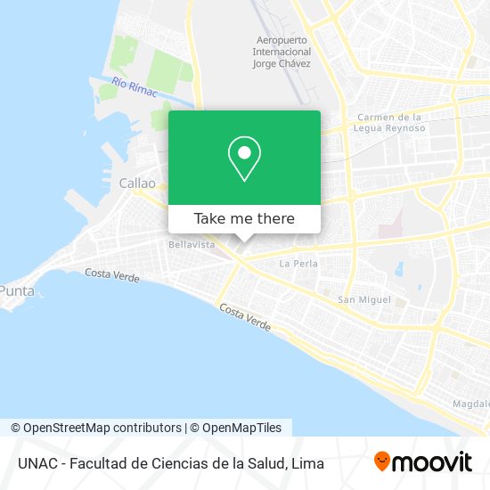 Mapa de UNAC - Facultad de Ciencias de la Salud