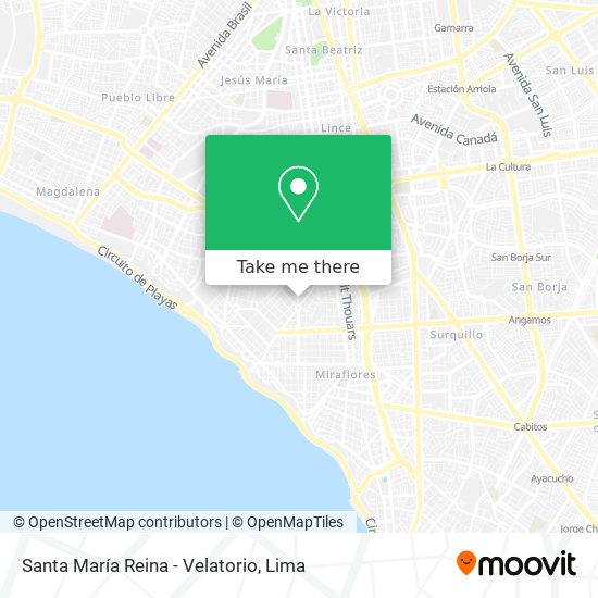 Santa María Reina - Velatorio map