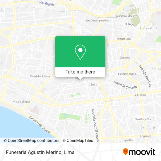 Mapa de Funeraria Agustin Merino